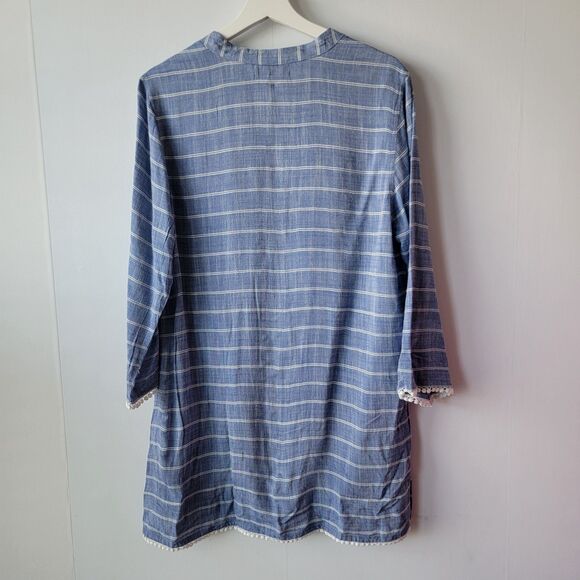 Fresh Produce Womens Striped Tunic Top Swim Cover Up sz xs/s B Boho Resort wear - Picture 2 of 8